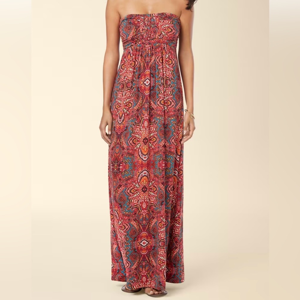 Soma Braided Bodice Strapless Maxi Dress